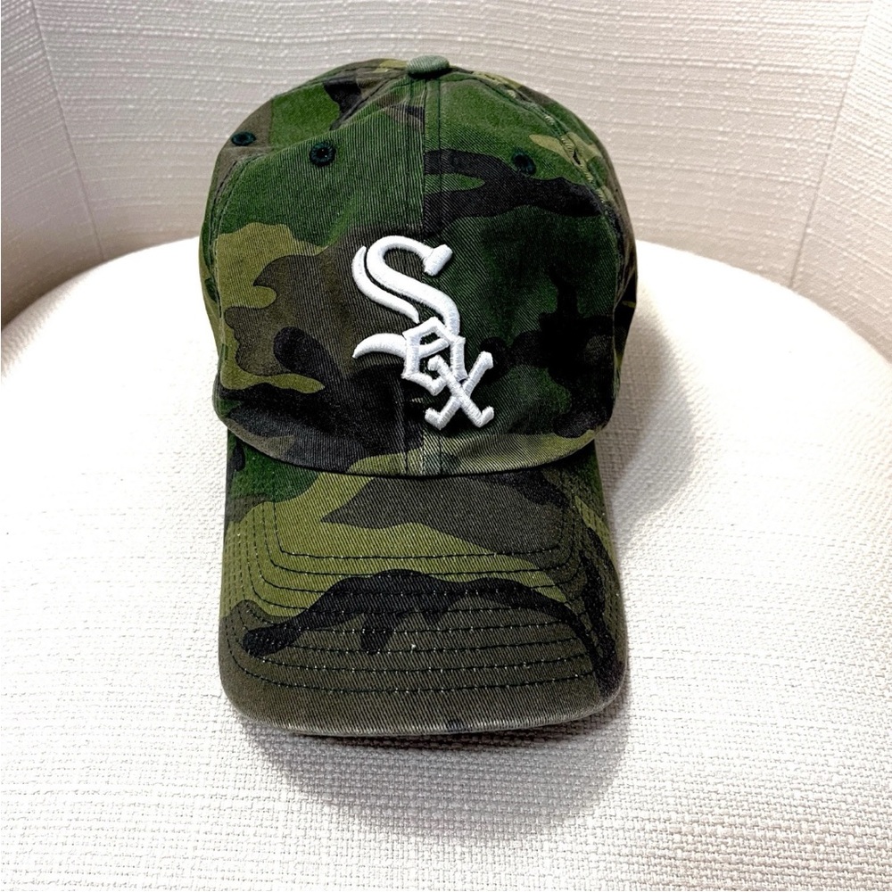 Chicago White Sox Hat Cap Strap Back Camo 47 Brand Clean Up Dad Hat Mens Adult